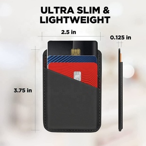 Custom Slim RFID Leather Bifold Magnetic Card <b>Wallet</b> Organizer Card <b>Holder</b> Secure Design with 2 Card Slots for iPhone - Product Image 4