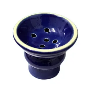 Керамическая синяя чаша под заказ для кальяна, оптовая продажа, аксессуары для кальяна, чаша для кальяна - Product Image 1