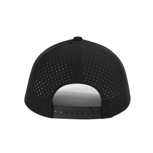 Casquette de golf 100% polyester de haute qualité bord incurvé étanche 6 panneaux taille réglable trous découpés au laser respirants pour les sports quotidiens - Product Image 5
