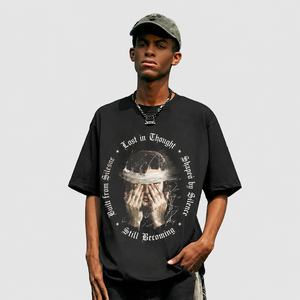 T-shirt Homme Oversize en Coton 280 g/m² à Épaules Tombantes, Imprimé Graphique, Style Streetwear, Logo Personnalisé, Vente en Gros - Product Image 1