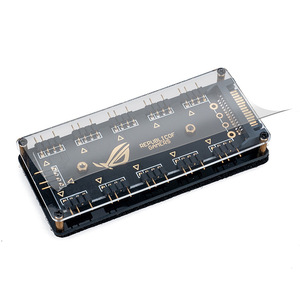 Huierde Hub ARGB 1 à 10 ports 5V avec synchronisation carte mère Aura Sync et support auto-adhésif pour ventilateurs de refroidissement d'ordinateur de bureau - Product Image 3