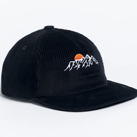 Otoño 2026: Gorra de Béisbol de Pana Roja y Negra con Logotipo Bordado de Alta Calidad, Nueva Llegada