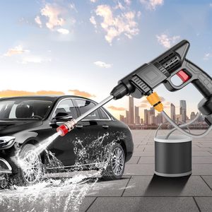 Pistolet de lavage de voiture sans fil portable, alimenté par batterie 12V, outil de nettoyage à pression avec tuyau de 5m pour le nettoyage des véhicules - Product Image 2
