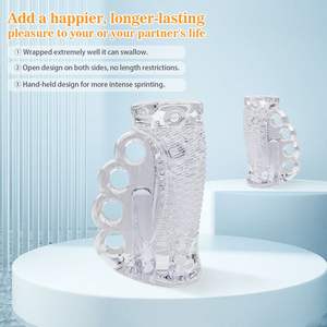 Männlicher manueller Mastur bator Transparenter Silikon-Sex trainer Partikels timulation Neuer Aircraft Cup Trainer Wasserdicht Anti bakteriell - Product Image 5
