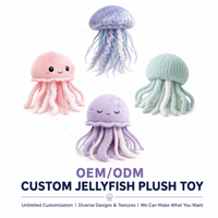 Fabricant de jouets en peluche méduse personnalisés OEM ODM Vente en gros d'animaux en peluche réalistes, poupées douces pour les mascottes de marque et les articles cadeaux