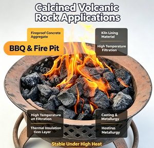 Roca Volcánica Porosa Calcinada y Asada para Barbacoas al Aire Libre, Aislamiento <span class=keywords><strong>de</strong></span> Hornos, Hormigón Refractario, Filtro <span class=keywords><strong>de</strong></span> Alta Temperatura - Product Image 5