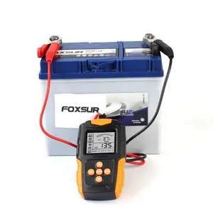 FOXSUR 12V Battery Tester for CarVRLA GEL AGM Automotive Quick Load Plug Cranking Check Diagnostic Analyzer Tool For Motorcycle