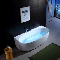 Baignoire Spa Moderne en Acrylique, Design Écologique, Système de Température Constante, Massage par Bulles d'Air et Cascade, Idéale pour Hôtels et Villas