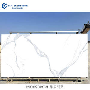Paneles de mármol de porcelana de piedra sinterizada blanca Foshan de 9MM precio <span class=keywords><strong>barato</strong></span> - Product Image 1