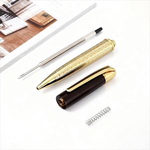 Stylo bille métallique de luxe très vendu avec logo, stylo métallique de signature pour affaires, stylo noir personnalisé pour les entreprises pour offrir des cadeaux - Product Image 4
