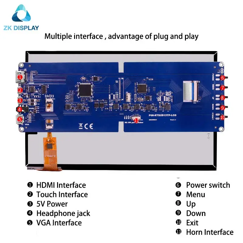 Monitor touch raspberry pi da 10 pollici 1280*800 pannello Ips monitor lcd monitor touch screen capacitivo per Raspberry Pi 3/4 modello B