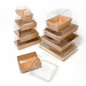 กล่องอาหารย่อยสลายได้เกรดอาหาร กล่องกระดาษบรรจุภัณฑ์อาหาร กล่องชาร์กูเตอรี กล่องซูชิ กล่องอาหารแบบนำกลับบ้าน ถาดซูชิทำจากเยื่อกระดาษรีไซเคิล - Product Image 6