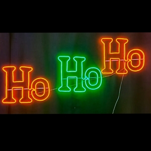 Luces LED de Navidad con Marco de Acero, Impermeables para Exteriores, Motivo Navideño de 120*24cm (47*9.44 Pulgadas), Decoración Festiva, Figuras de Neón - Product Image 1