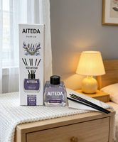 Diffuseur de parfum de luxe 120 ml avec bâtonnets en fibre de verre – Huile parfumée longue durée pour voiture