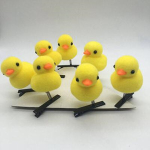 Kartun anak-anak lucu 3D bebek kuning kecil mewah jepit rambut mode hewan bebek klip aksesoris hiasan kepala hadiah grosir - Product Image 6