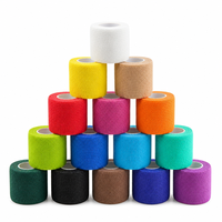 Rouleaux de bandages élastiques cohésifs auto-adhésifs respirants personnalisables avec logo pour soins des plaies d'animaux et pansements vétérinaires