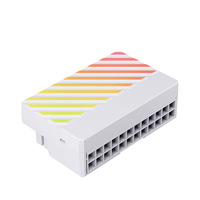 TEUCER-Conector de artefacto de enrutamiento de ángulo recto para placa base ATX, adaptador de fuente de alimentación, 24P, 90 grados, 24 pines