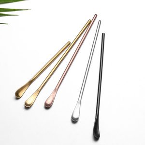 Cuchara de Acero Inoxidable 304 Japonesa Única con Recubrimiento PVD, Cuchara para Azúcar, Regalo, Mango Largo, Cuchara Estrecha para Postre y Café - Product Image 3
