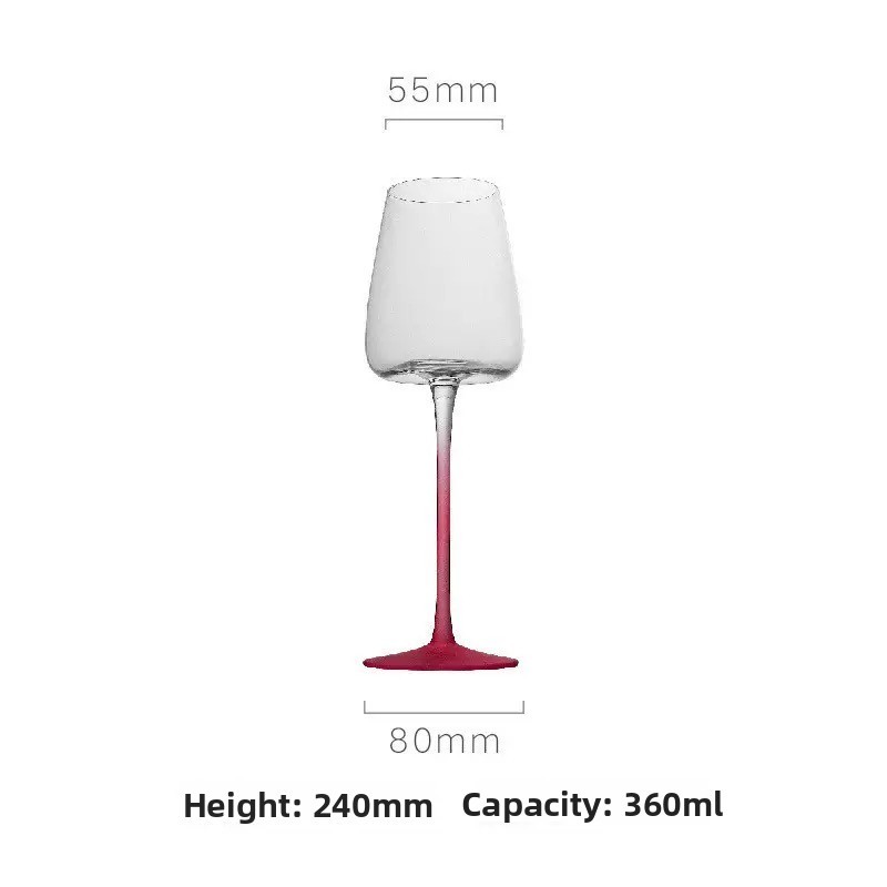 Pink red wine glass [360ml]