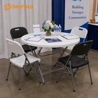 Tables de patio en plastique et chaises pliantes en métal en gros à prix avantageux à vendre