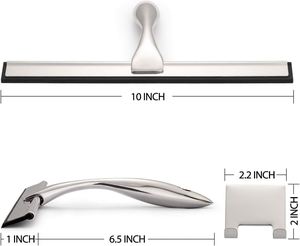 Factory Price Luxury Modern Stainless Steel <b>Window</b> Squeegee Eco-Friendly Zinc+Silicone Wiper Blade <b>Suction</b> <b>Cup</b> Hook Kitchen - Product Image 2