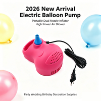 Nouvelle Pompe à Ballons Électrique Sans Fil 2026, Gonfleur d'Air Portable à Double Orifice, Souffleur de Ballons Populaire pour Fournitures de Fête et Mariage