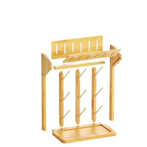 Support de rangement pour gobelets en bois pour biberons et sucettes, support de drainage pour gobelets et tasses à eau, porte-gobelet inversé - Product Image 4