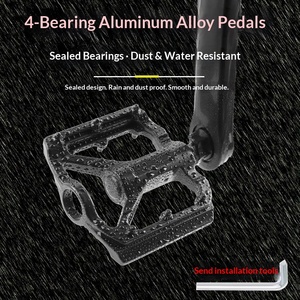 Pédales de vélo de montagne universelles en alliage d'aluminium haute résistance, scellées, avec 4 roulements - Product Image 2
