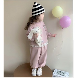 Set Maglione con Stampa Animalier per Ragazze, Stile Principessa Chic Occidentale, Casual Primavera/Autunno, Due Pezzi, Manica Lunga, Cotone/Poliestere - Product Image 1