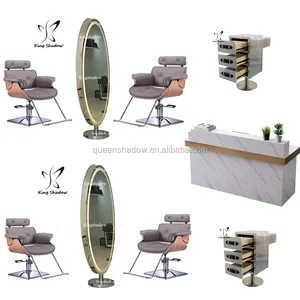 2022 saloon equipment and furniture salon mirror styling station shampoo chair cheap hairdresser chair hair salon chairs