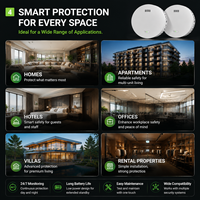 Capteur de sécurité domestique sans fil, alimenté par batterie, moniteur de sécurité intérieur, installation facile pour les projets de sécurité résidentielle et commerciale
