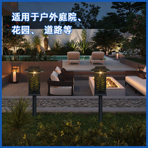 Lampes solaires de jardin Hejia, nouveau modèle, éclairage LED extérieur pour cour, pelouse, résistantes à la pluie, pour villas et cours. - Product Image 5