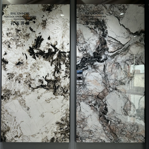 Ladrillos de piedra sinterizada de gran tamaño 1200*2400mm Apariencia de mármol verde al por mayor - Product Image 5