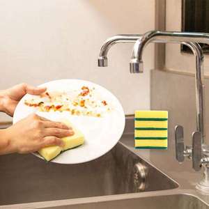 Énorme stock, vente en gros à prix réduit, éponges de nettoyage de <span class=keywords><strong>cuisine</strong></span> épaissies, éponges à récurer pour la vaisselle, les casseroles et les poêles - Product Image 5