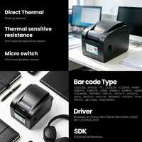 Printer Barcode Thermal USB DTP350 3-inci dengan Orientasi Label Putih/Hitam Tersedia, Garansi 1,5 Tahun