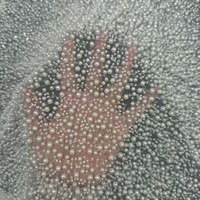 Tissu de dentelle brodé de perles et de sequins de luxe, tissu en tulle blanc pour robe de mariée avec perles
