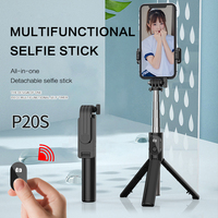 Trépied portable 3-en-1 avec télécommande sans fil extensible pour téléphone, compatible GoPro/Insta360/DJI Osmo Action Camera, pour diffusion en direct