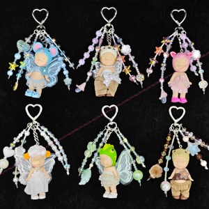 New sonny angel Beaded mobile phone lanyard custom metal keychain sonny angel clothes Custom Pants hand knit set wholesale - Product Image 4
