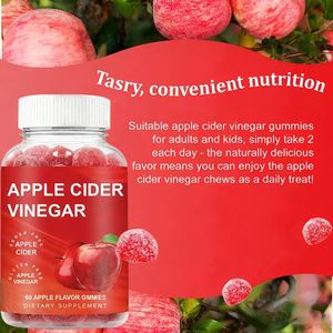 Kẹo dẻo giấm táo chay OEM (có chứa mẹ giấm) hữu cơ, đạt chuẩn Halal, không lọc, thanh lọc cơ thể, hỗ trợ tiêu hóa, tăng năng lượng, 60 viên - Product Image 5