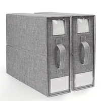 Usine 4-Pack Placard Linge Boîte De Rangement Ensemble avec Poignée Pliable Drap De Lit Organisateur Cas Couverture Drap De Lit Pratique Sac Conception
