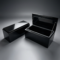 Boîte à outils en acier noir verrouillable, boîte à outils pour camion, coffre de rangement personnalisé OEM pour pick-up et tracteur
