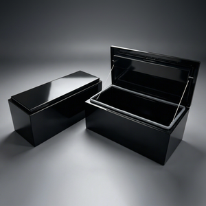 Boîte à outils en acier noir verrouillable, boîte à outils pour camion, coffre de rangement personnalisé OEM pour pick-up et tracteur - Product Image 1