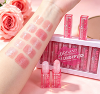 Nouveau lot de tubes vides pour gloss repulpant rose, en gros, pour cosmétiques à marque privée, produits de maquillage en vrac teintés pour les lèvres