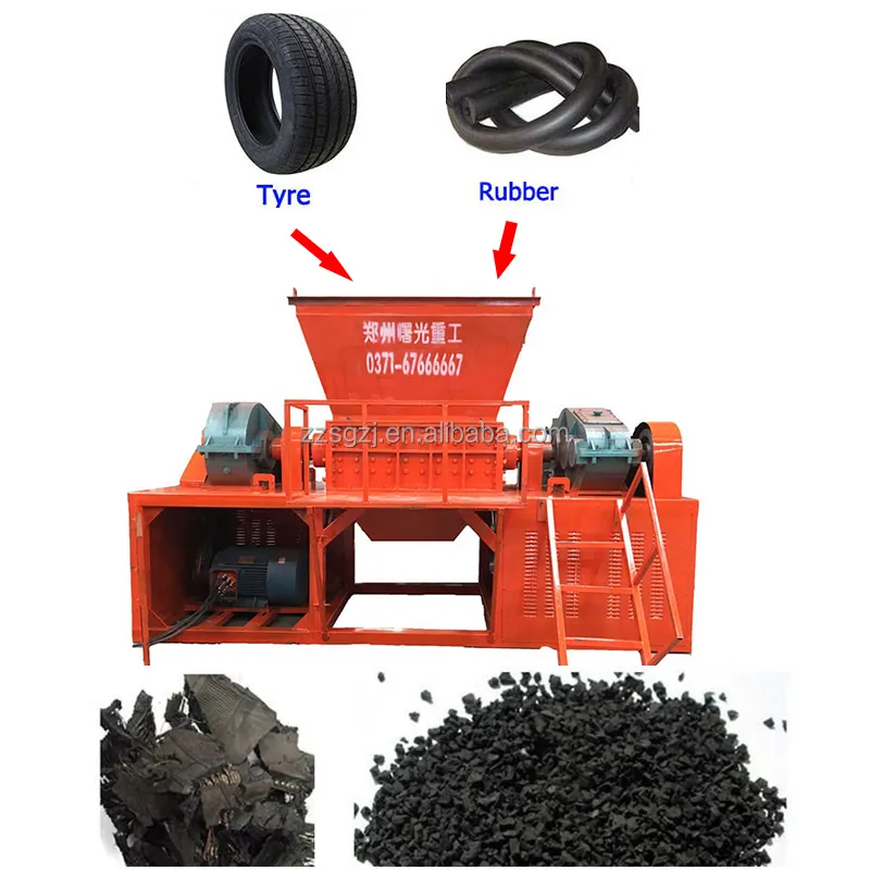 Mobile Scraps Tire Shredder Plant Waste Tire Shredder Rubber Crusher Old Tyre Recycling Equipment Machine Line Prices
