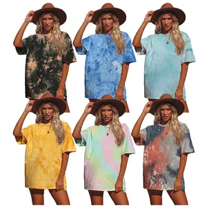T-shirt Yarn Designer T Shirts For Men 100% Pre-shrunk Cotton Tie Dye T Shirt Custom Design Garment Dye T-shirt For Adults