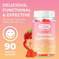 Gummies véganes riches en protéines, faibles en calories, à base de plantes, stimulant l'énergie sportive, complément alimentaire en gummies protéinés avec collagène