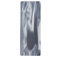 Tapis de Yoga en Caoutchouc PU 2025 Marbre Design Forme Ovale Antidérapant Écologique Naturel Personnalisé Gravure Laser