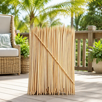Brochettes jetables biodégradables en bambou pour barbecue, 30cm 40cm 50cm, emballage personnalisé disponible