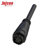 Connecteur Électrique Circulaire Industriel Étanche IP67 en Nylon à Verrouillage par Poussée, M16 Mâle/Femelle, 10A, 2 Broches, 8 Broches, pour LED