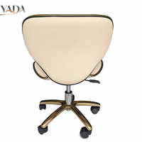 Meilleur vendeur en Europe/États-Unis - Tabouret pivotant pour esthéticienne de salon de manucure avec roulettes, hauteur réglable, chaise de technicien YADA